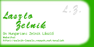 laszlo zelnik business card